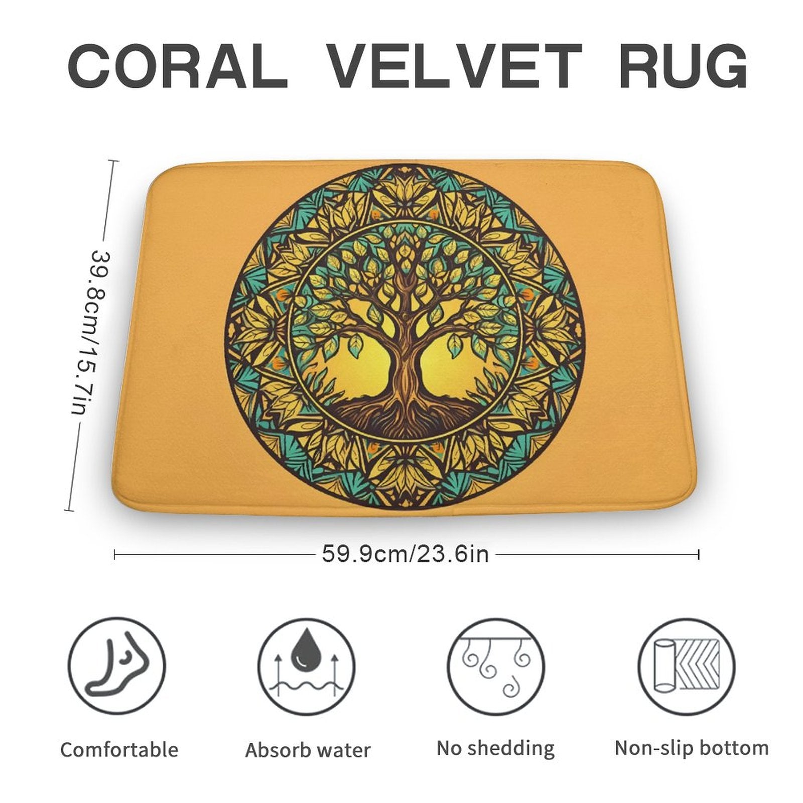 Tree Coral Velvet Rug