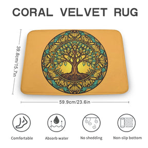 Tree Coral Velvet Rug