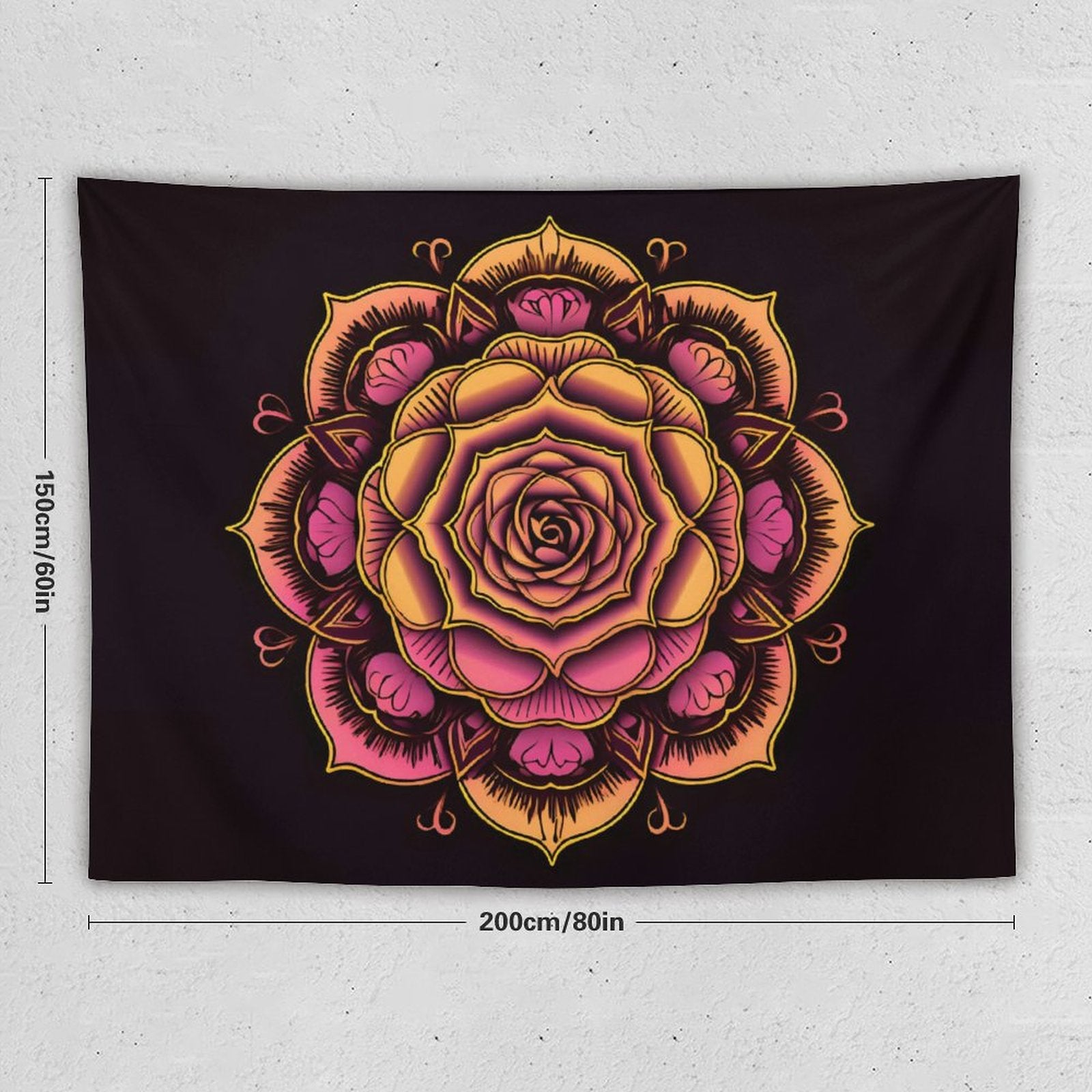 Tapiz de pared de rosas