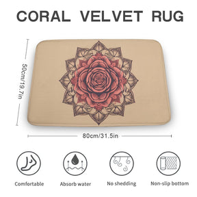 Rose Coral Velvet Rug