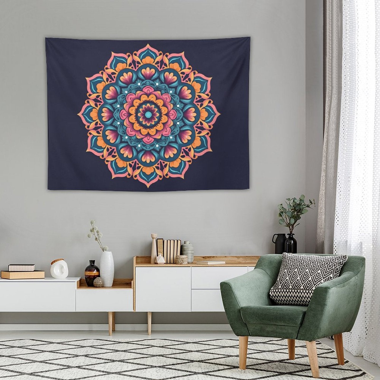 Tapiz de pared de flores