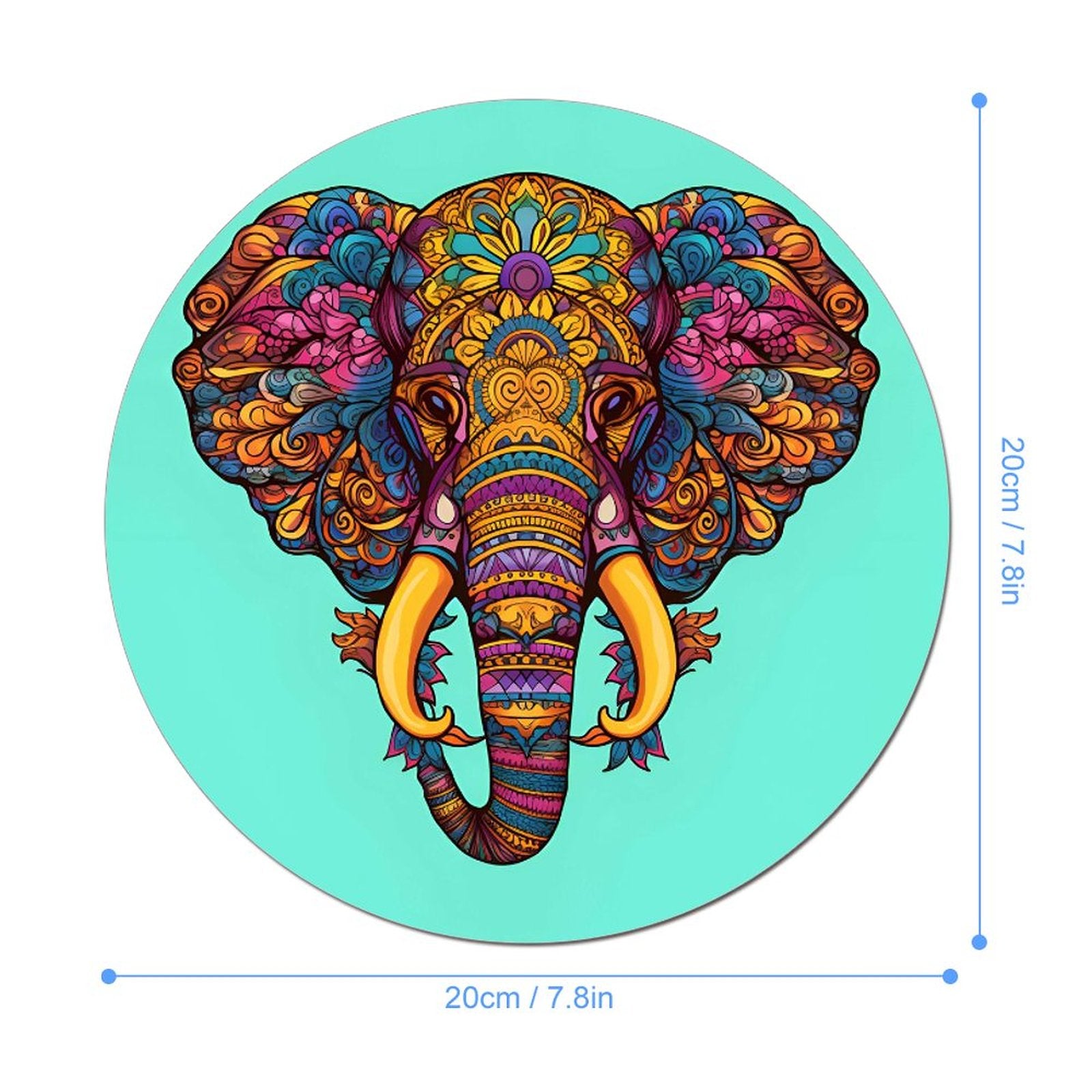 Elephant Round Mouse Pad