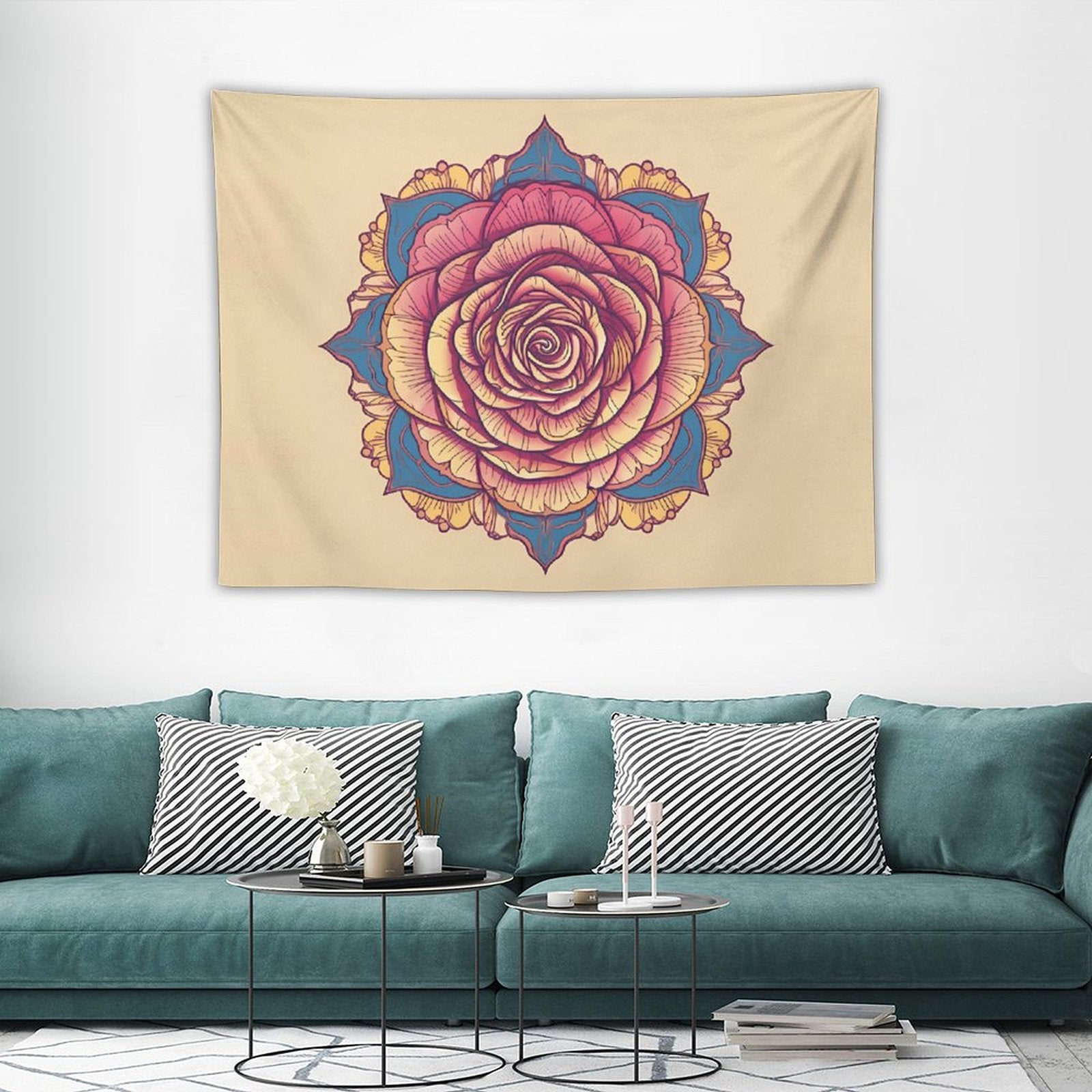Tapiz de pared de rosas
