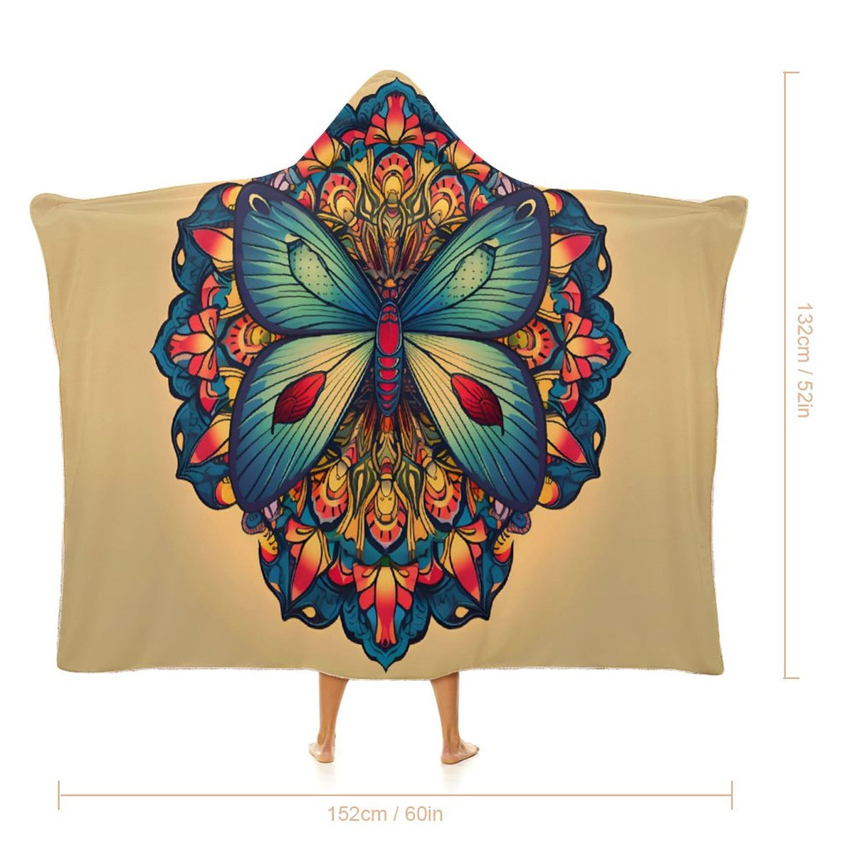 Butterfly Hooded Blanket