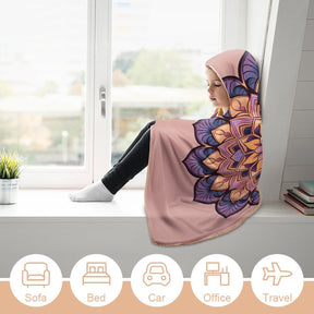 Lotus Hooded Blanket