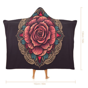 Rose Hooded Blanket