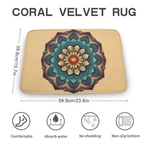 Lotus Coral Velvet Rug