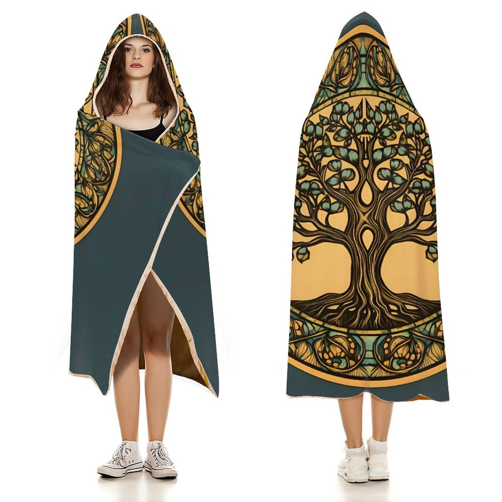 Manta con capucha de árbol