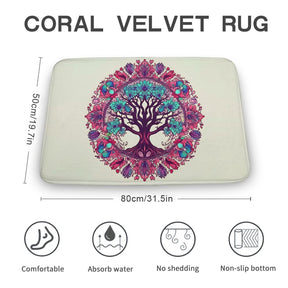 Tree Coral Velvet Rug