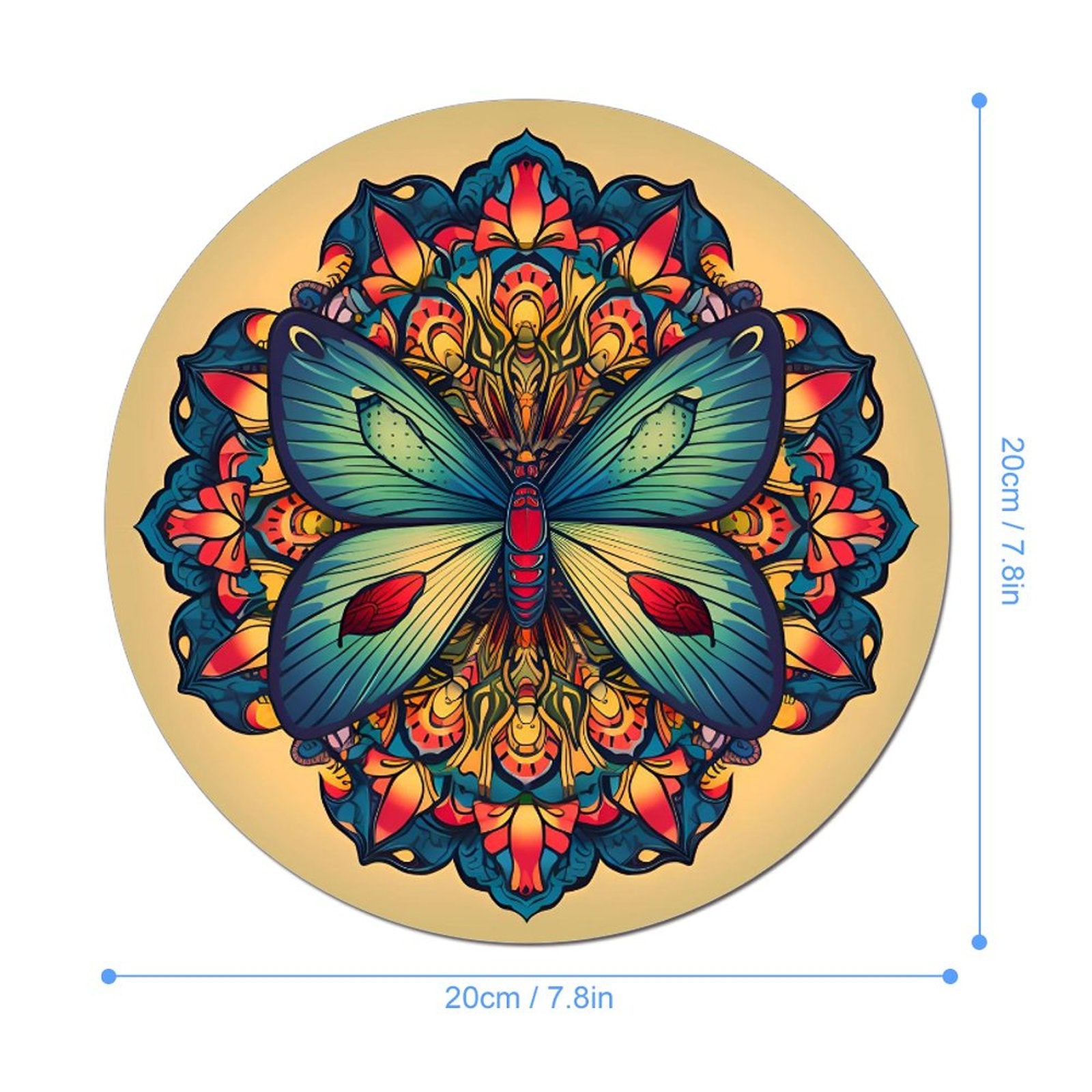 Butterfly Round Mouse Pad