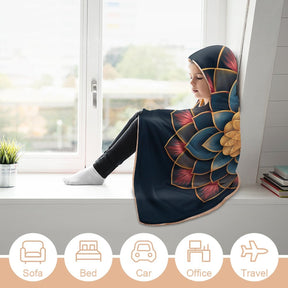 Lotus Hooded Blanket