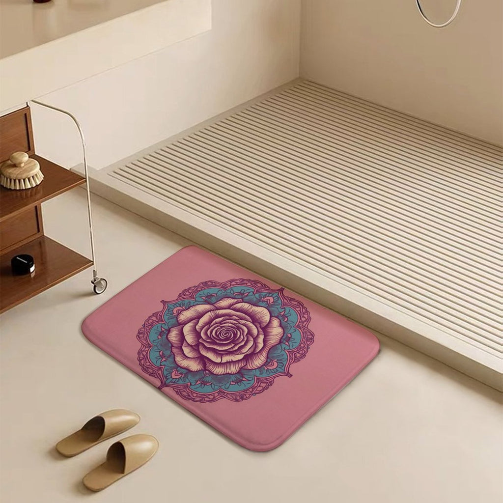 Alfombra de terciopelo coral rosa