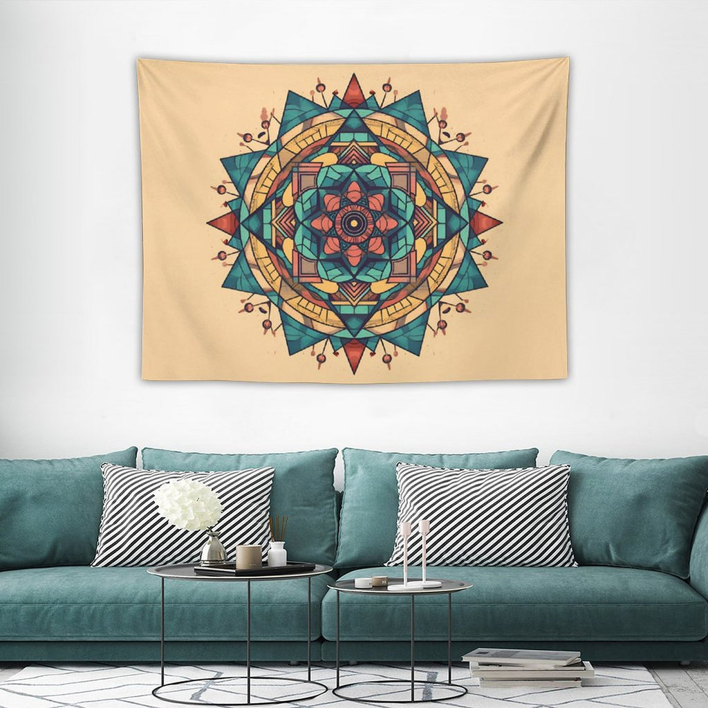 Tapiz geométrico de pared