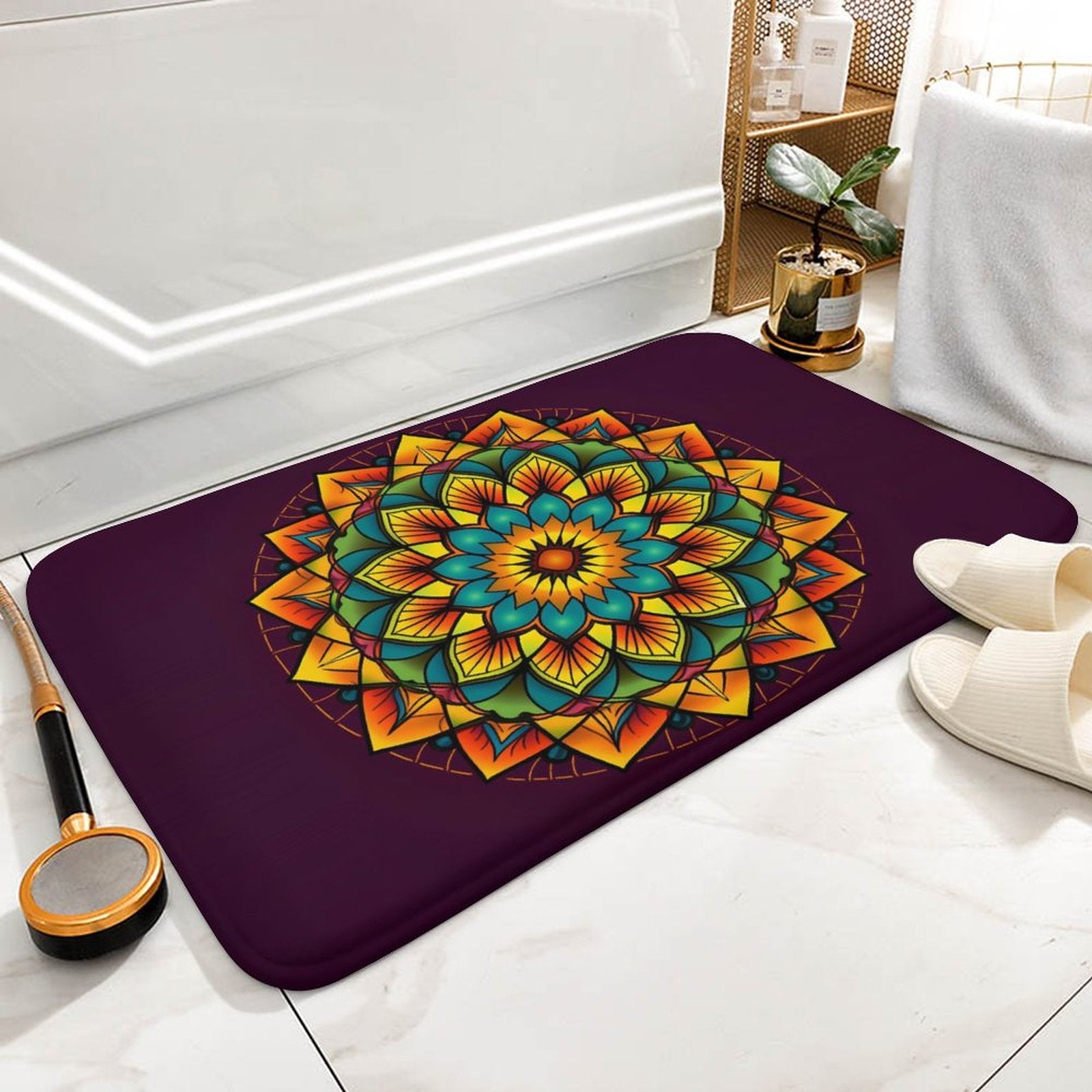 Sunflower Coral Velvet Rug