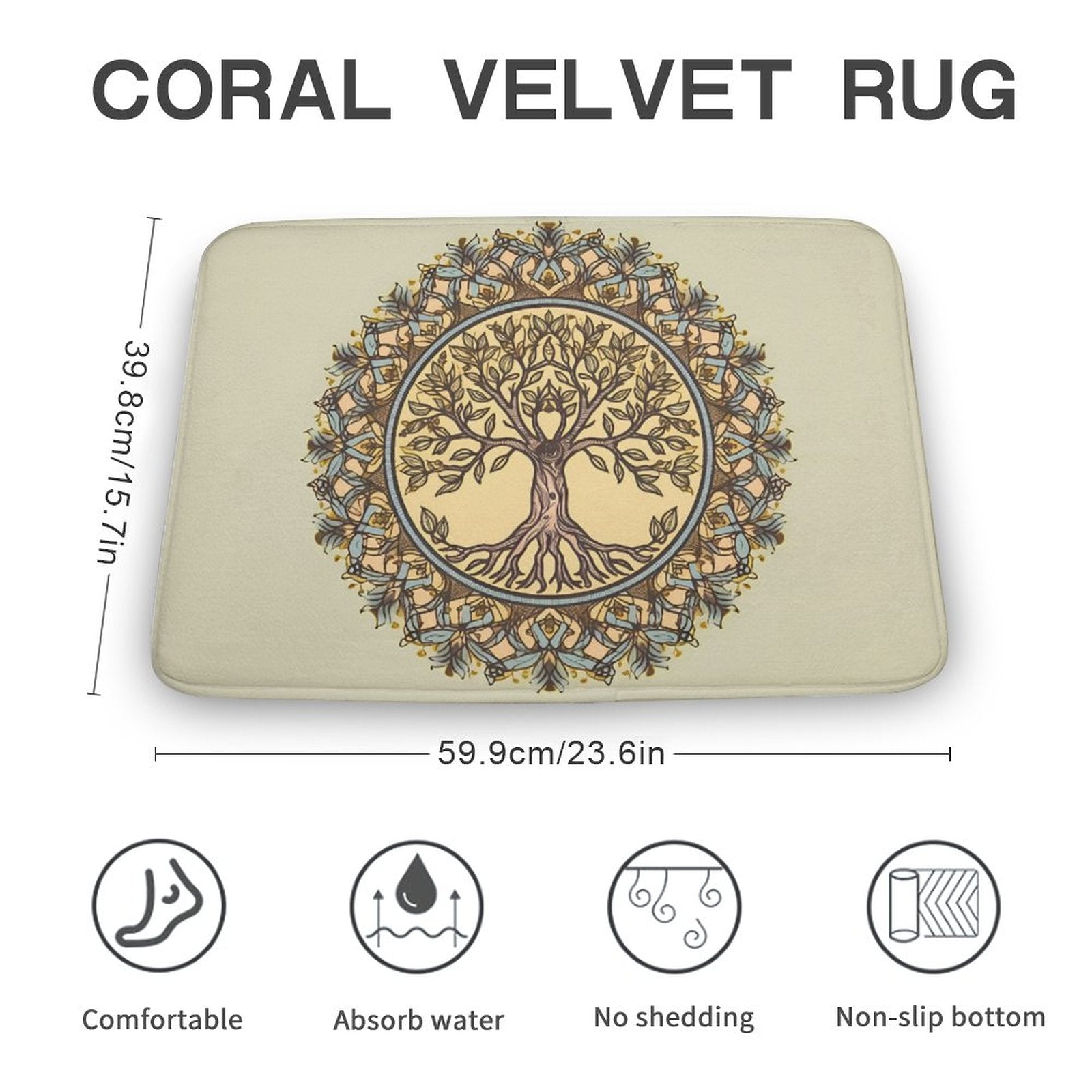 Tree Coral Velvet Rug