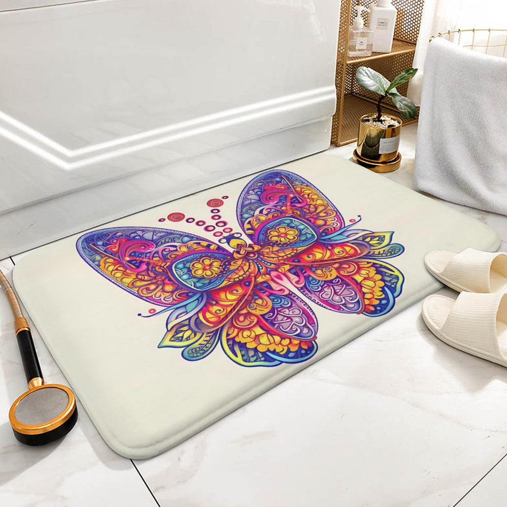 Butterfly Coral Velvet Rug