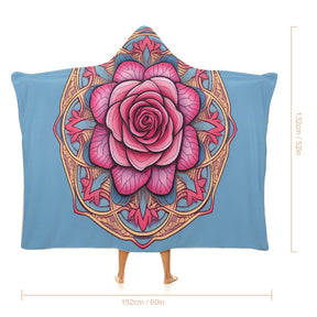 Rose Hooded Blanket