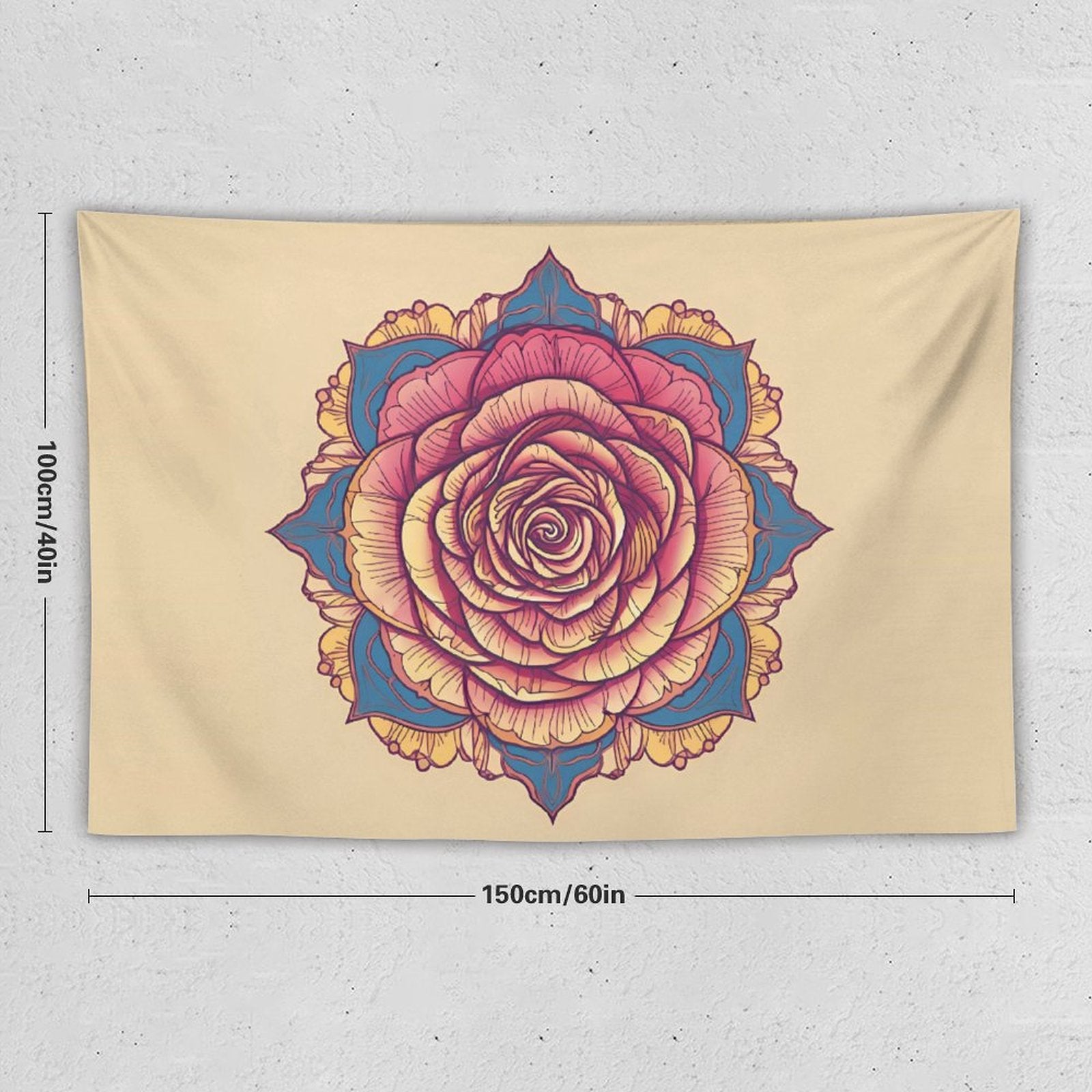 Tapiz de pared de rosas
