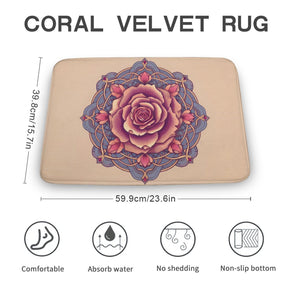 Rose Coral Velvet Rug