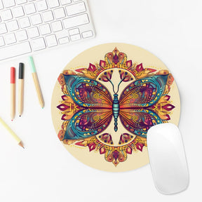 Butterfly Round Mouse Pad