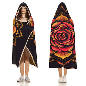 Rose Hooded Blanket