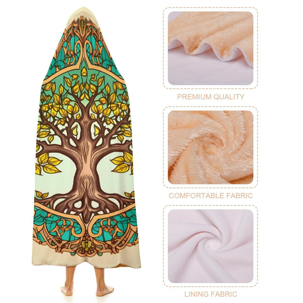 Manta con capucha de árbol