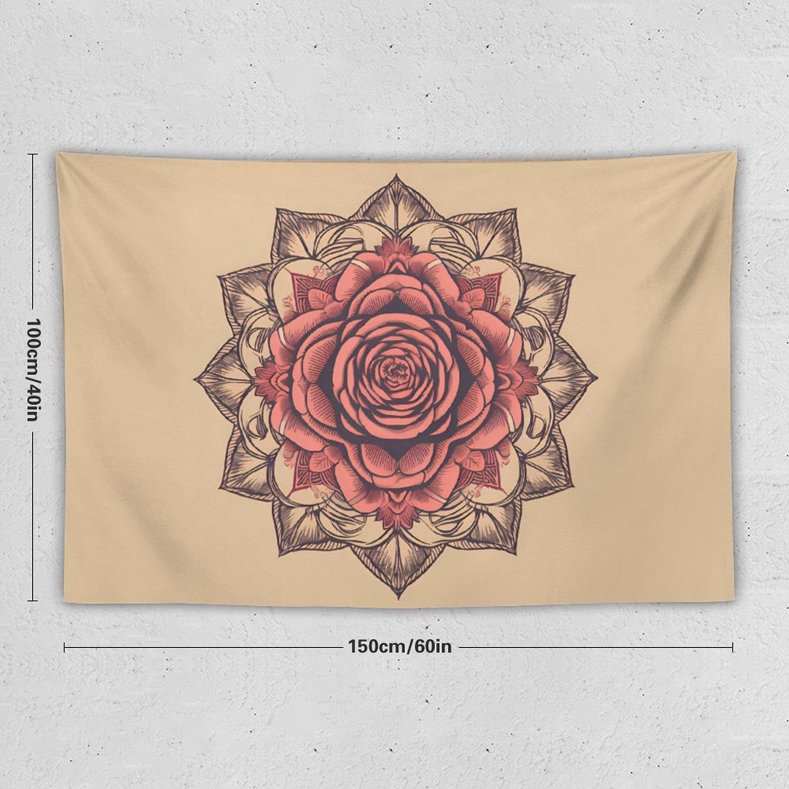 Tapiz de pared de rosas