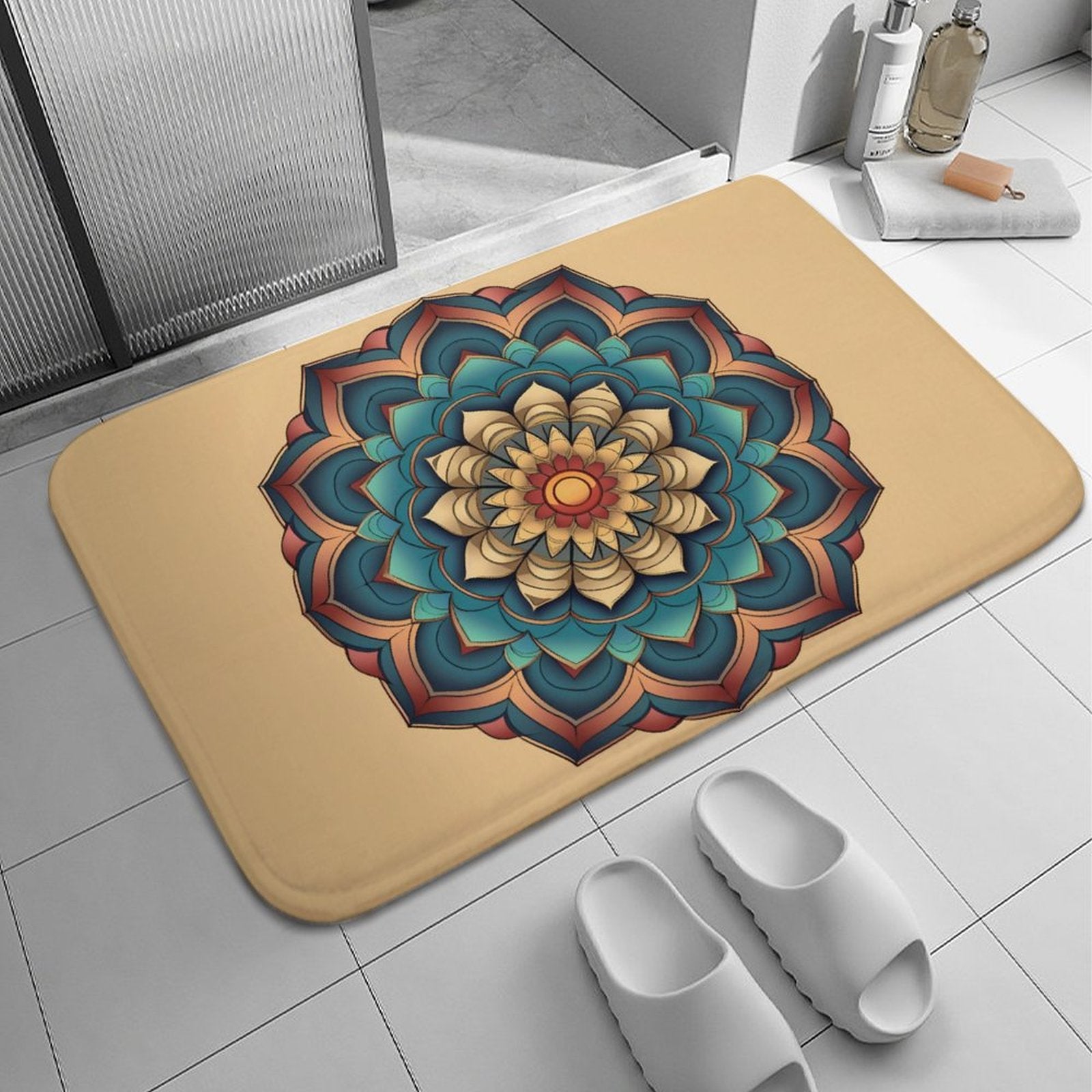 Lotus Coral Velvet Rug