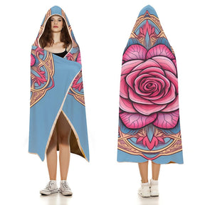 Rose Hooded Blanket