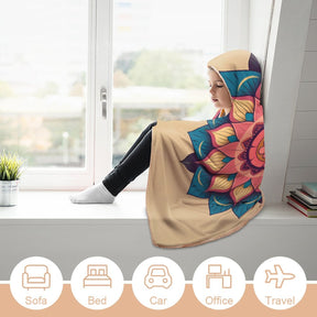 Lotus Hooded Blanket