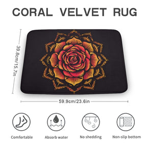 Rose Coral Velvet Rug