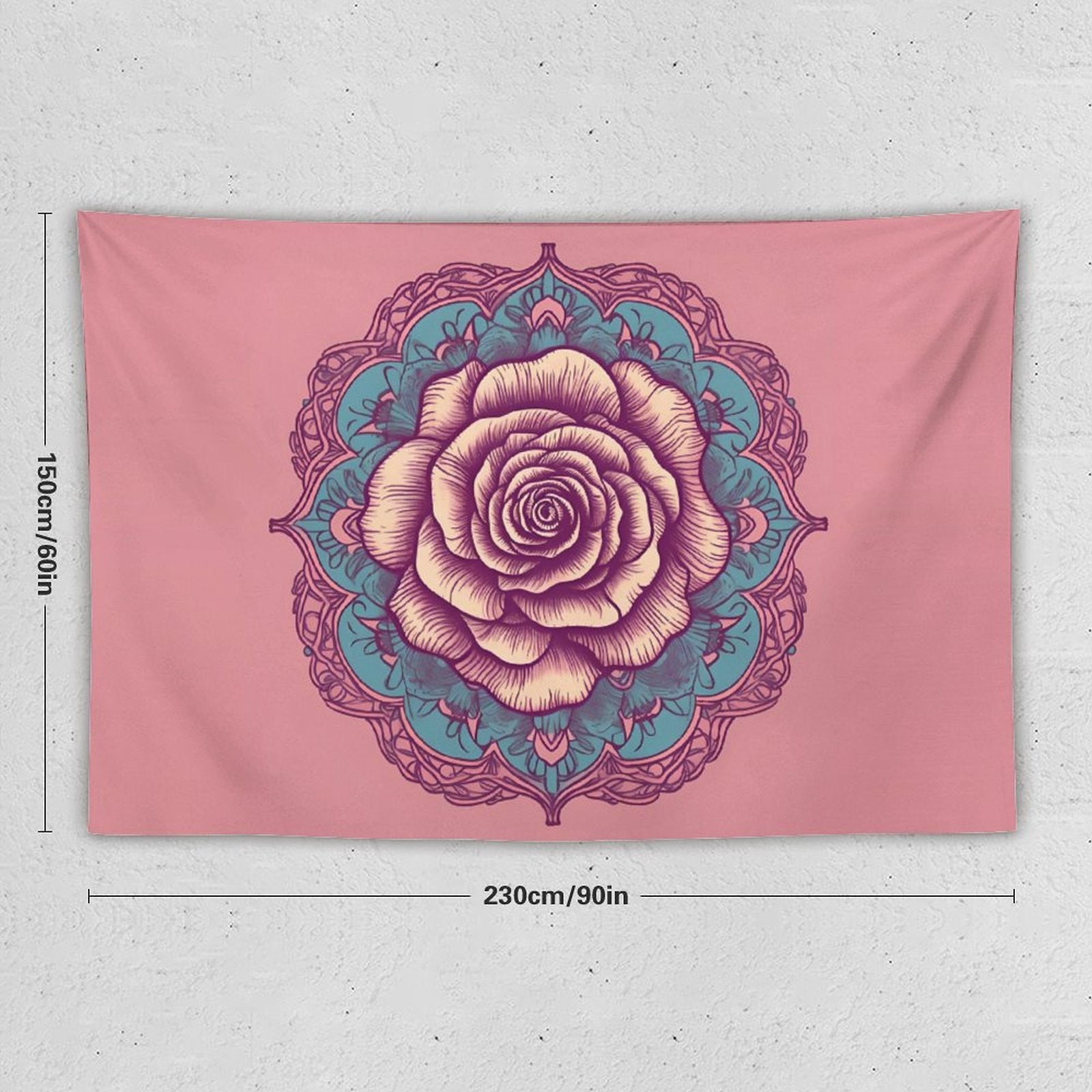 Tapiz de pared de rosas