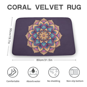 Lotus Coral Velvet Rug