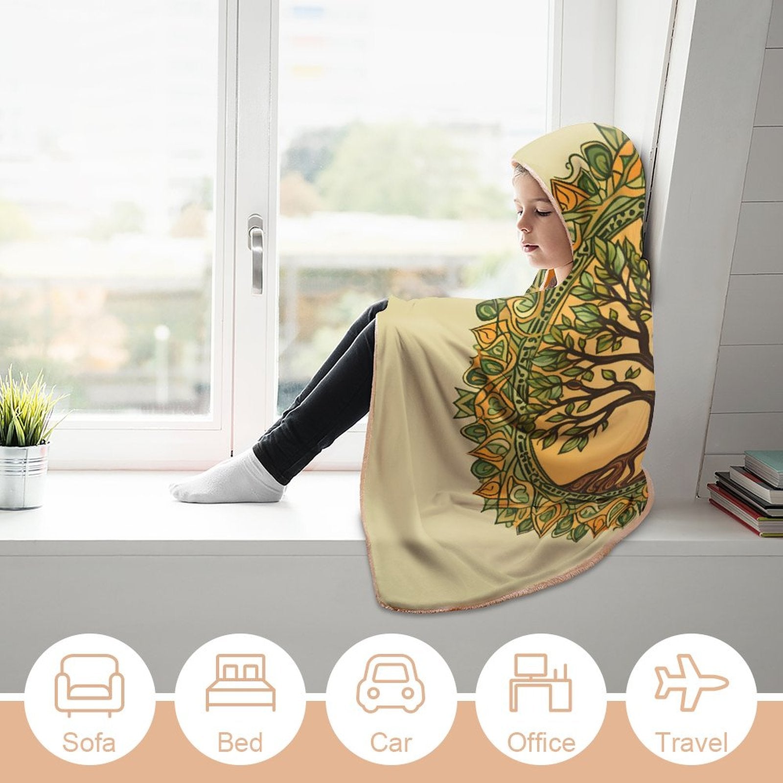 Tree Hooded Blanket