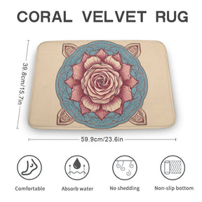 Rose Coral Velvet Rug