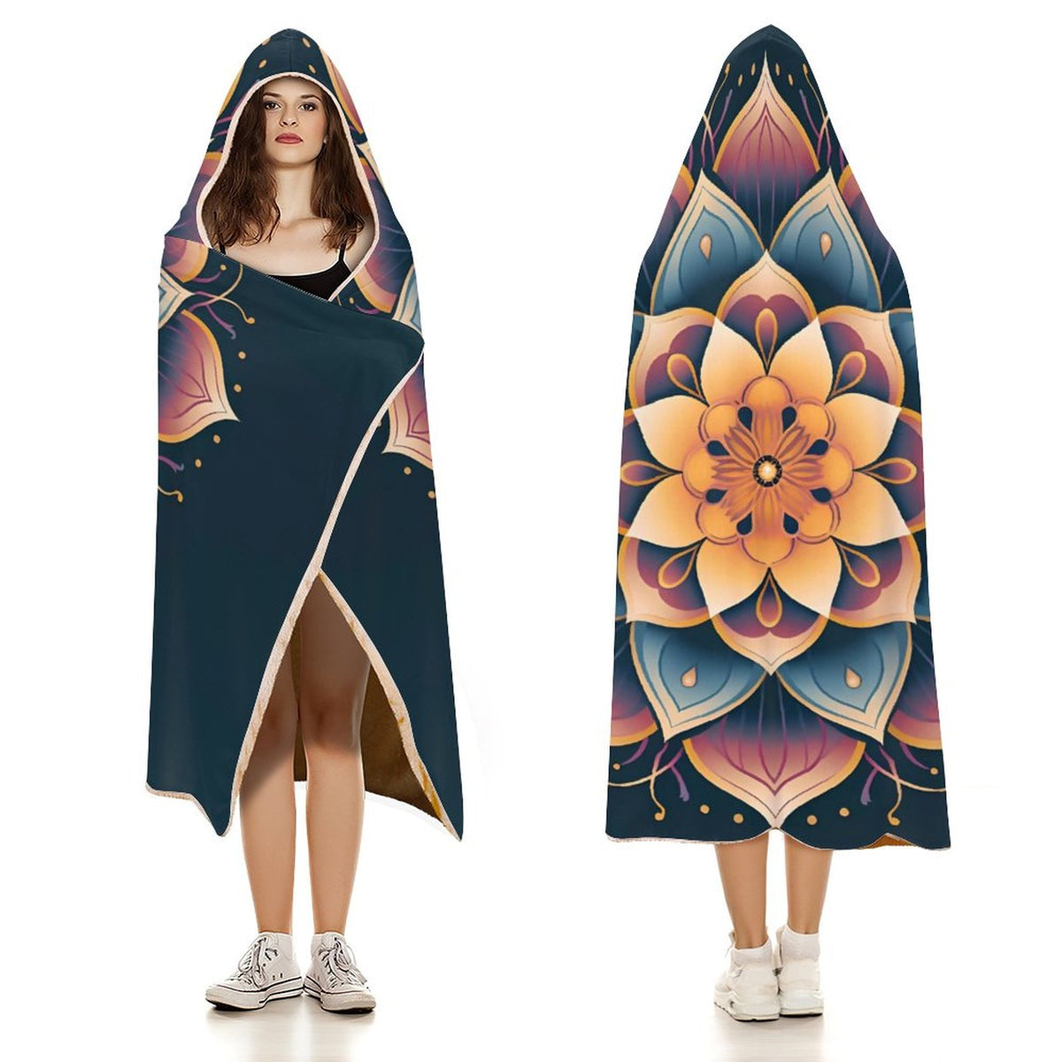 Lotus Hooded Blanket