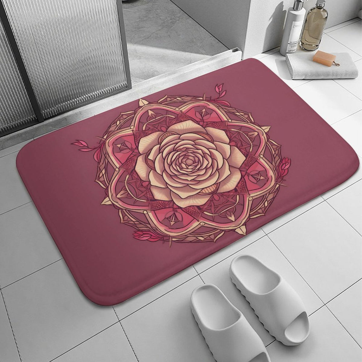 Rose Coral Velvet Rug