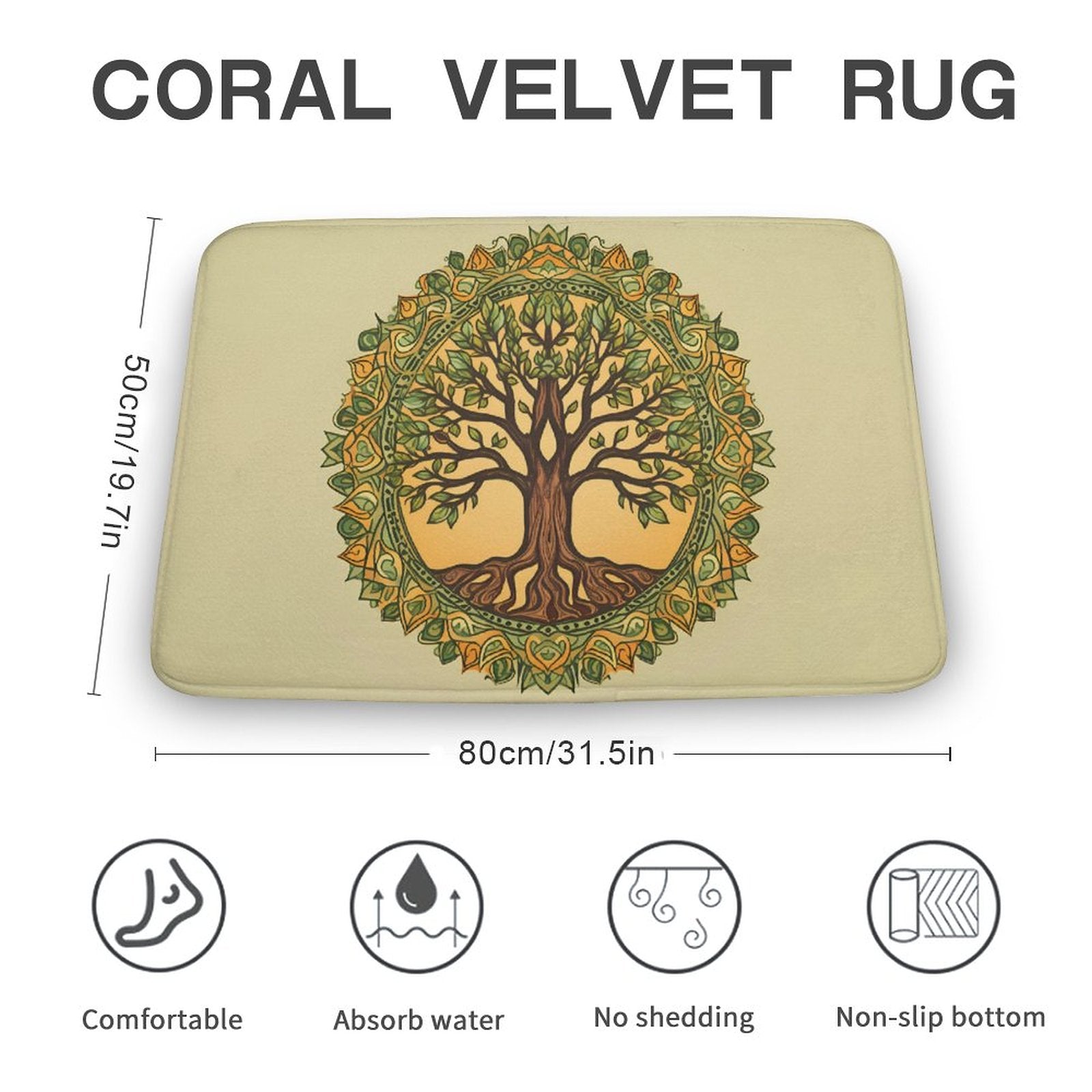 Tree Coral Velvet Rug