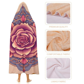 Rose Hooded Blanket