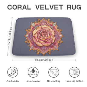 Rose Coral Velvet Rug