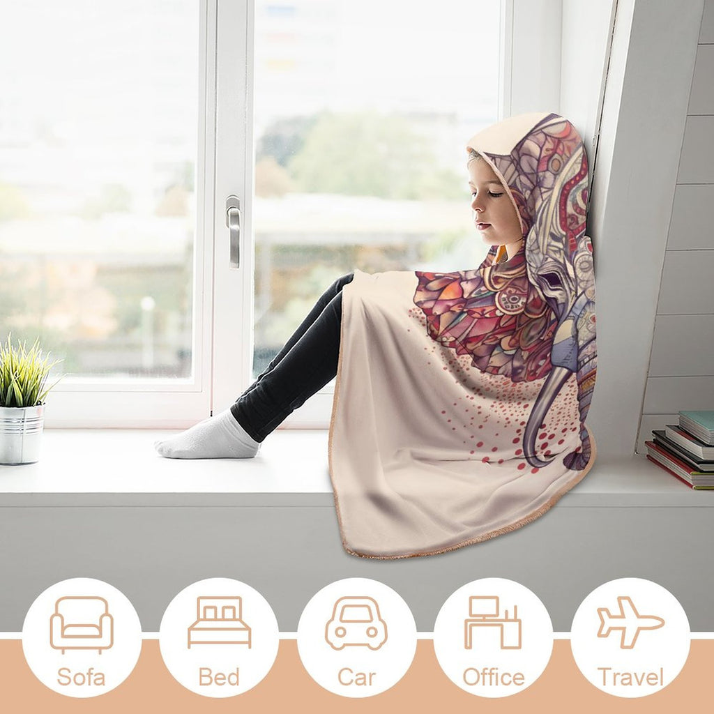 Elephant Hooded Blanket