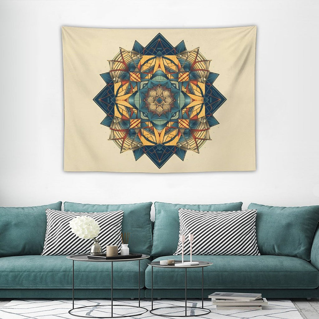 Tapiz geométrico de pared