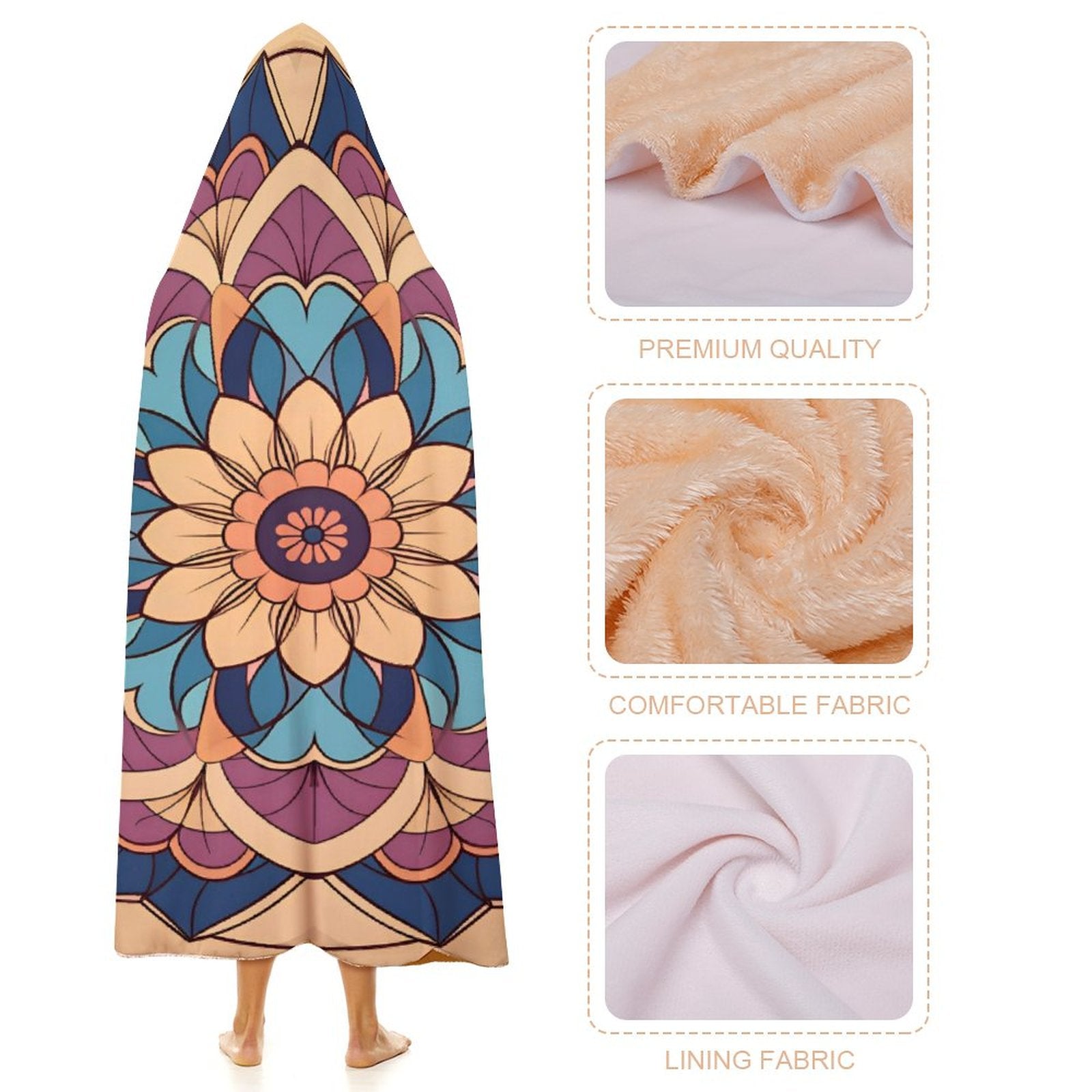 Lotus Hooded Blanket