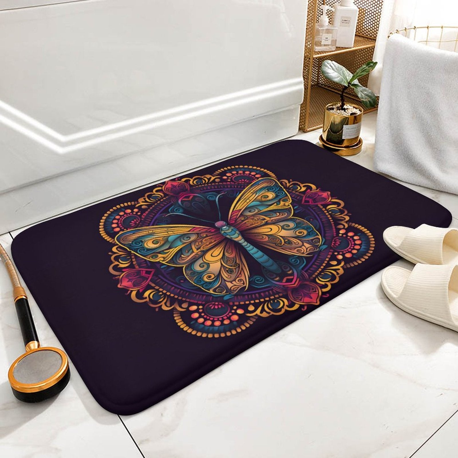 Butterfly Coral Velvet Rug