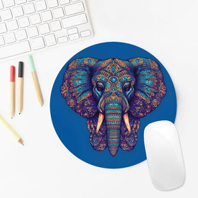 Elephant Round Mouse Pad