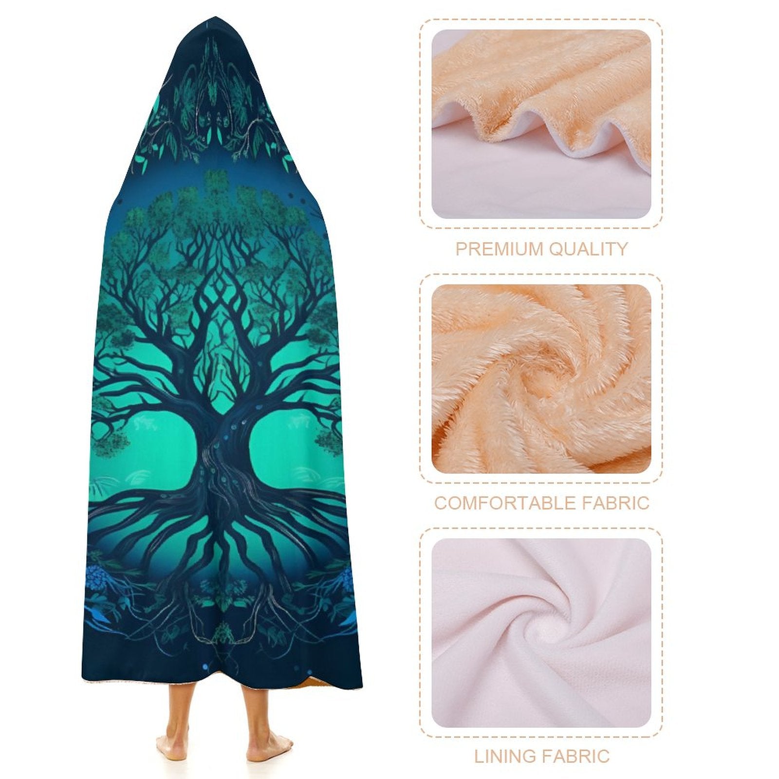 Tree Hooded Blanket