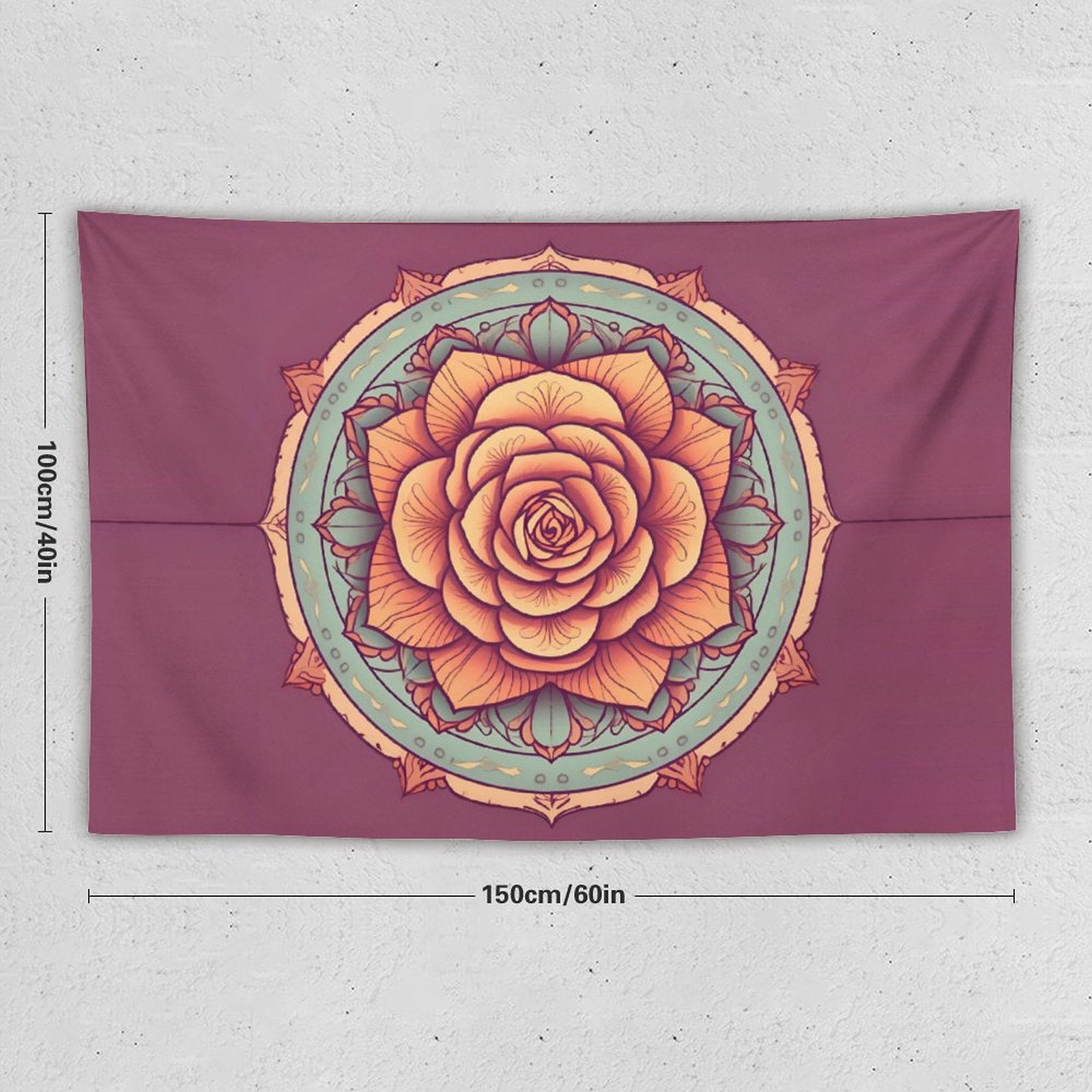 Tapiz de pared de rosas