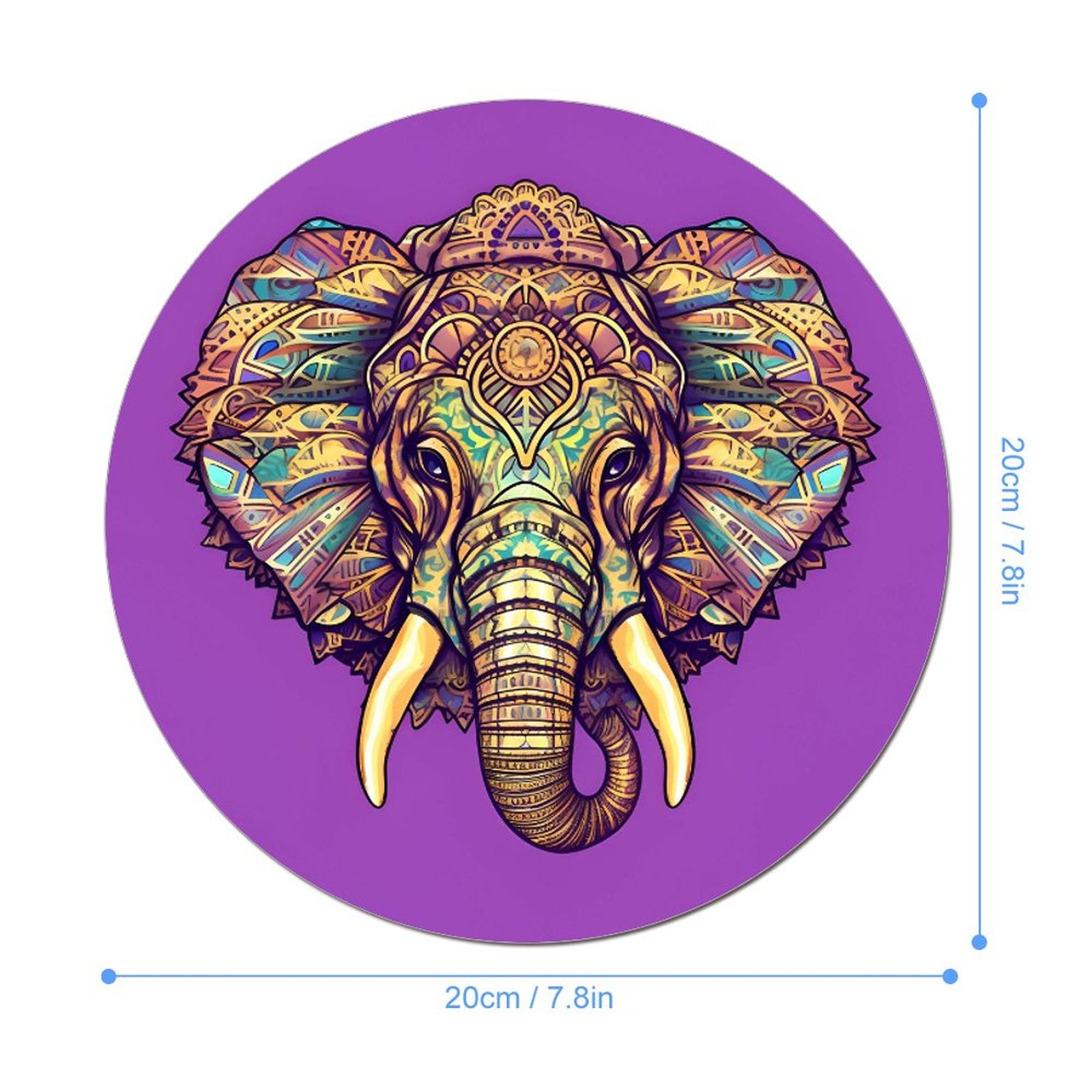 Elephant Round Mouse Pad