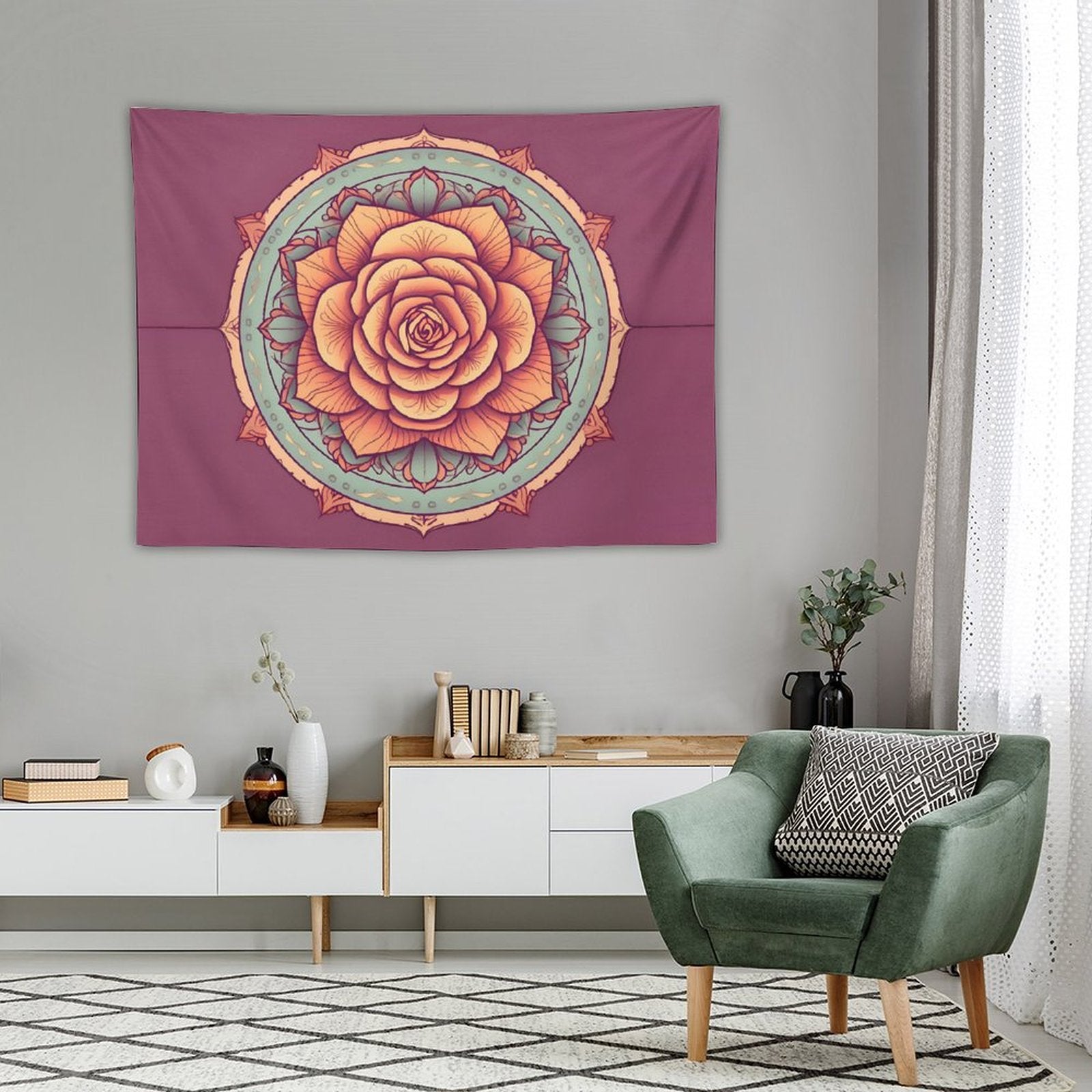 Rose Wall Tapestry