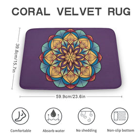 Lotus Coral Velvet Rug